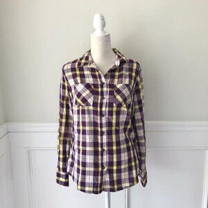 Merona NWT Flannel Plaid Button Down Shirt S